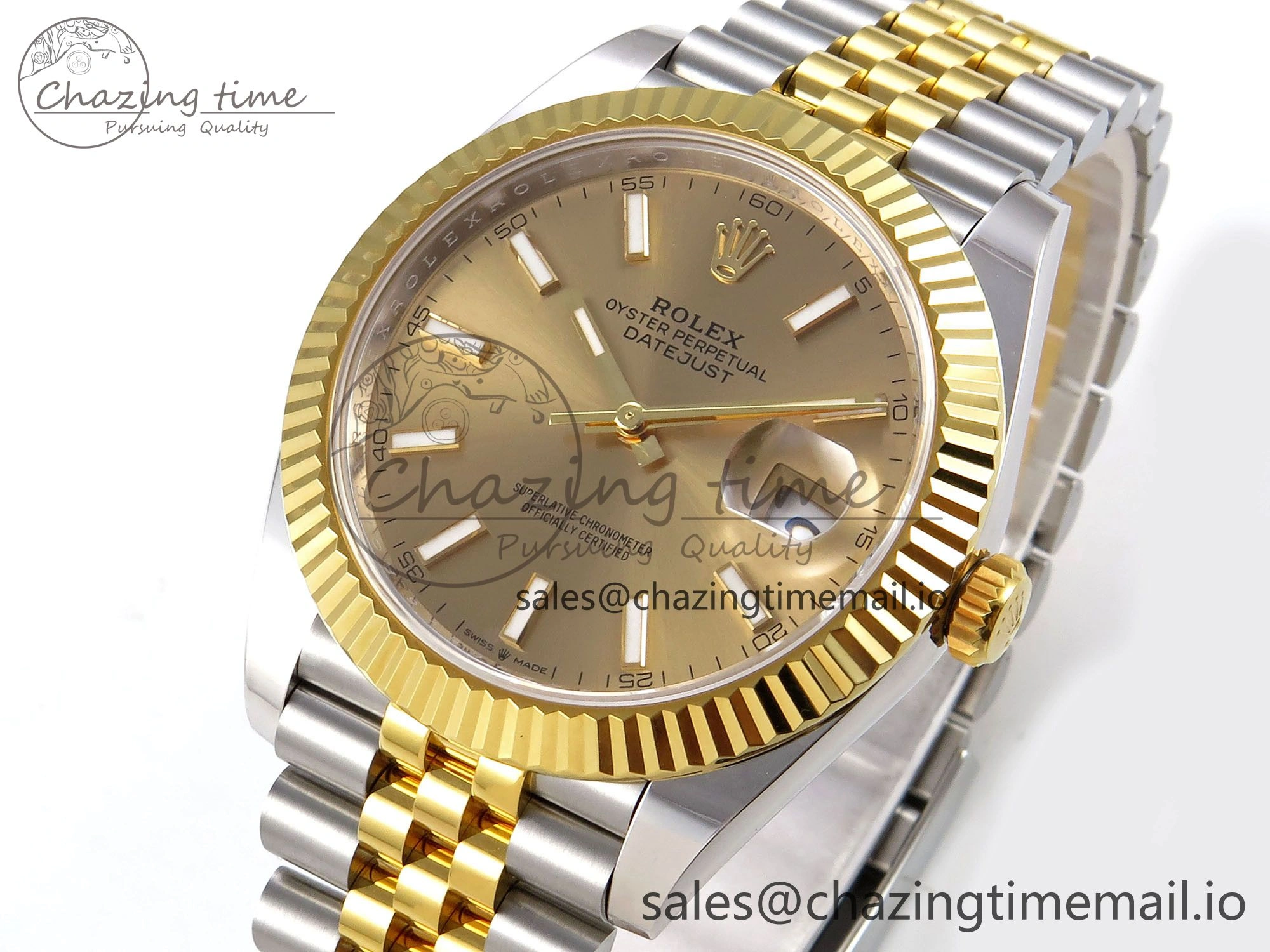 Soft DateJust 41 SS YG ARF 1:1 Best Edition 904L Steel YG Stick Dial on Jubilee Bracelet SH3235 (Gain Weight) 1228