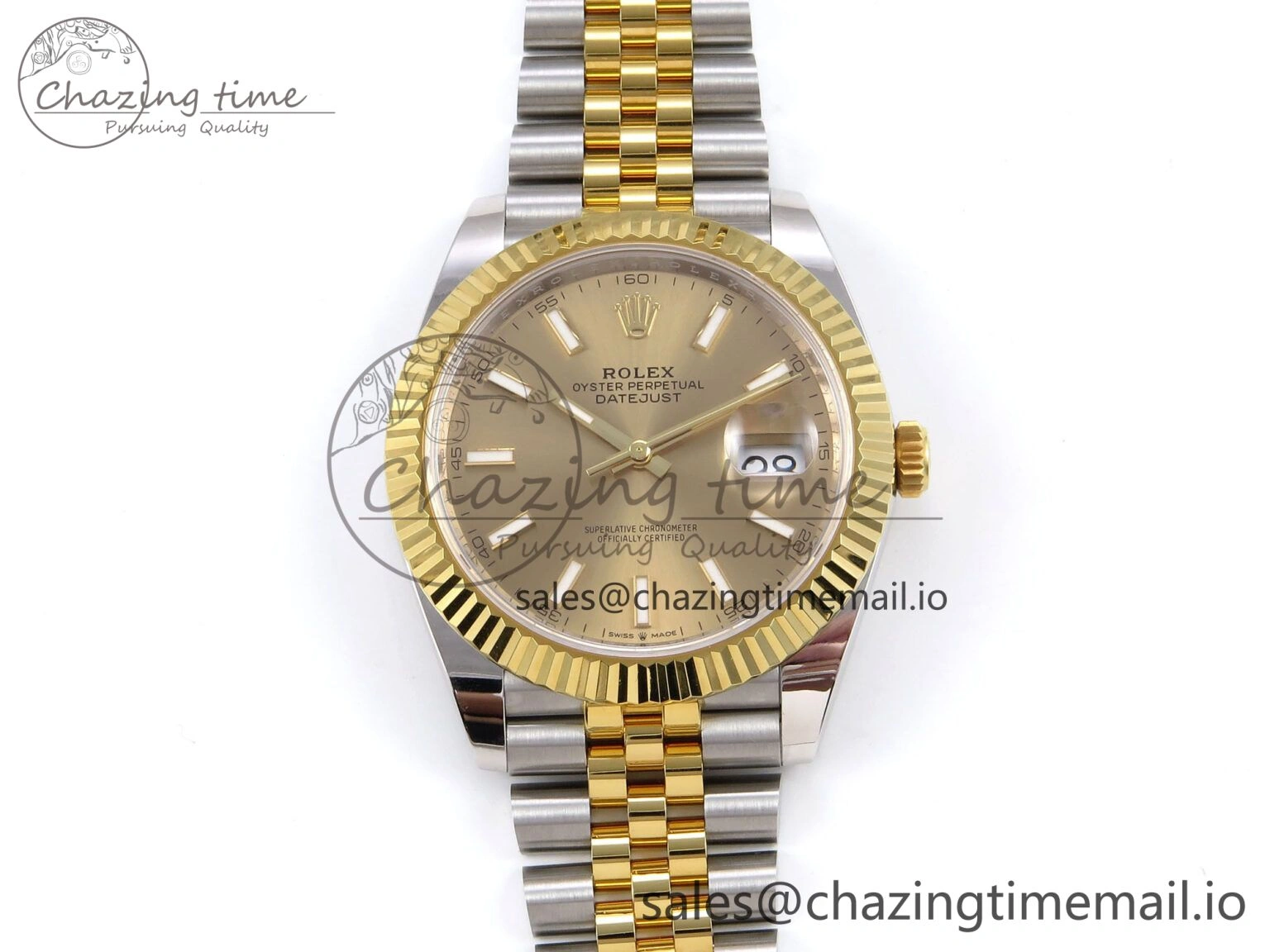 Soft DateJust 41 SS YG ARF 1:1 Best Edition 904L Steel YG Stick Dial on Jubilee Bracelet SH3235 (Gain Weight) 1228