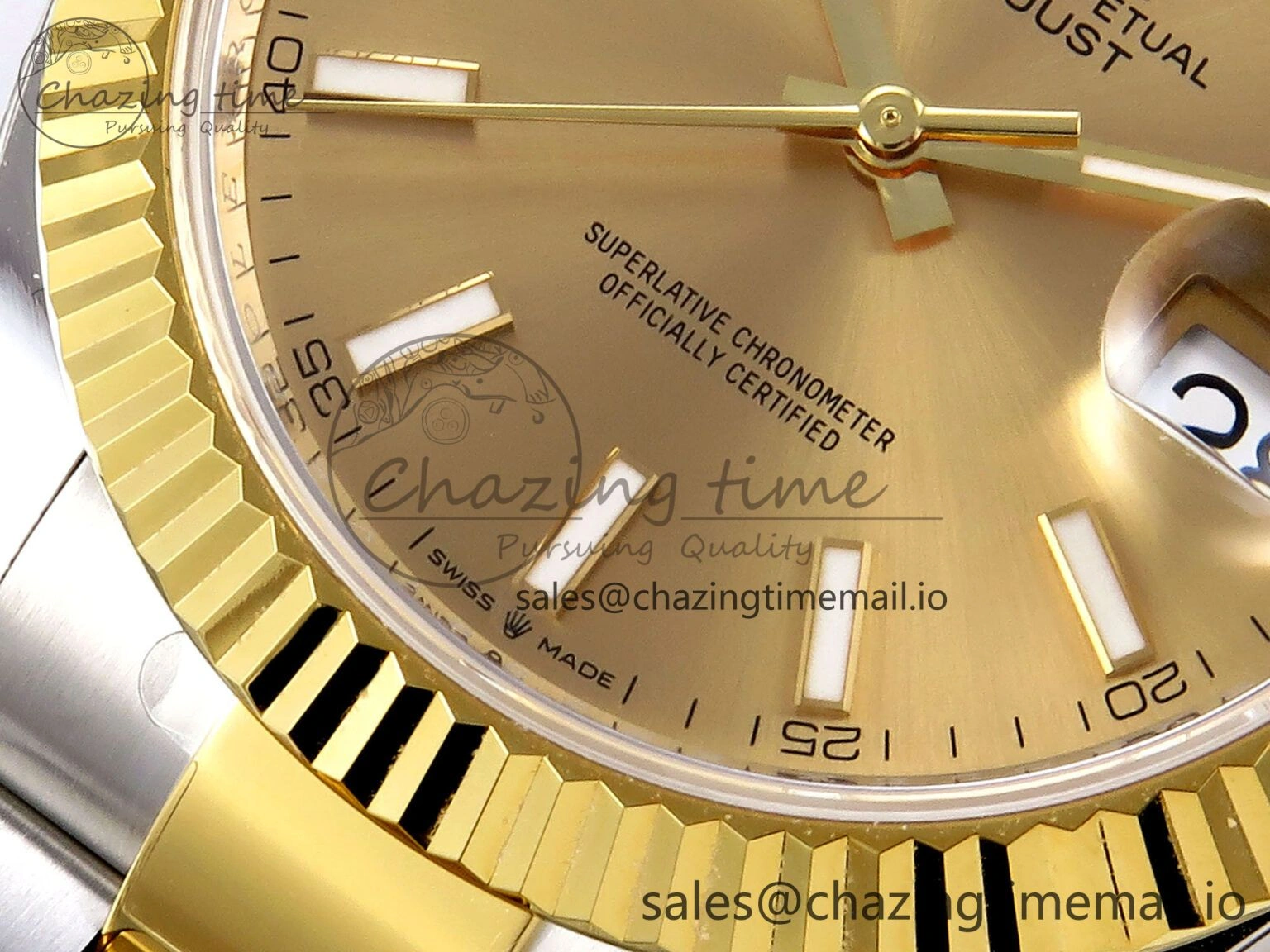 DateJust 41 SS YG ARF 1:1 Best Edition 904L Steel YG Stick Dial on Oyster Bracelet SH Casual 1260