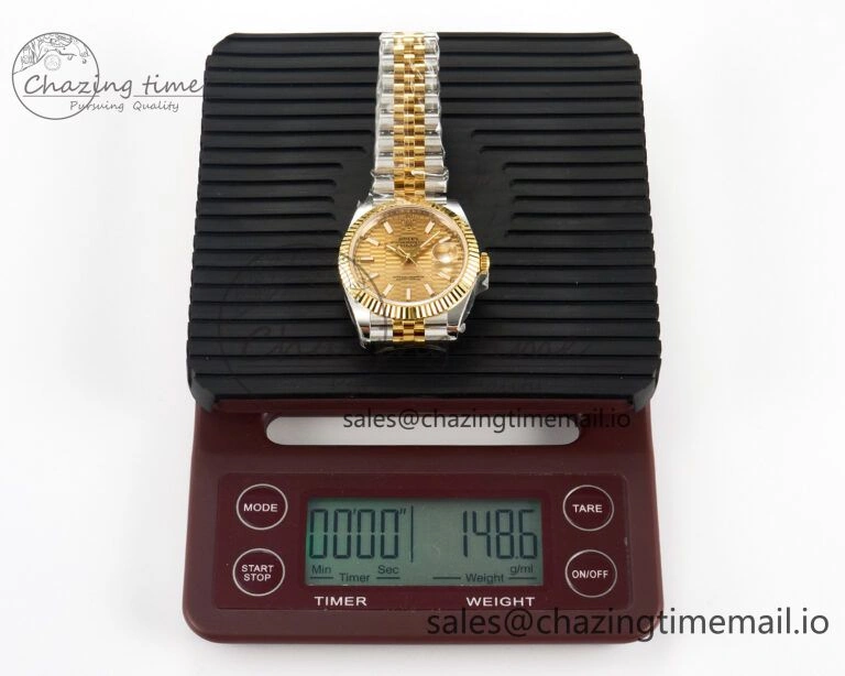 Bold DateJust 41 SS YG ARF 1:1 Best Edition 904L Steel YG Textured Stick Dial on Jubilee Bracelet SH3235 (Gain Weight) 1226
