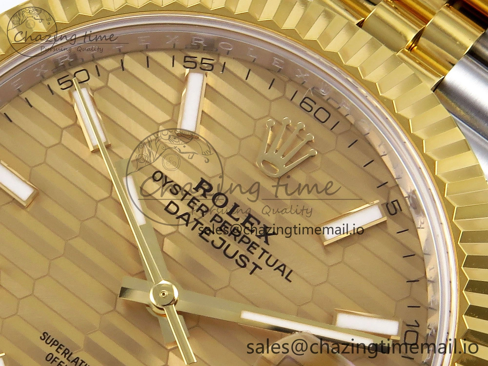 DateJust 41 SS YG ARF 1:1 Best Edition 904L Steel YG Textured Stick Dial on Jubilee Bracelet SH TopPick 1250