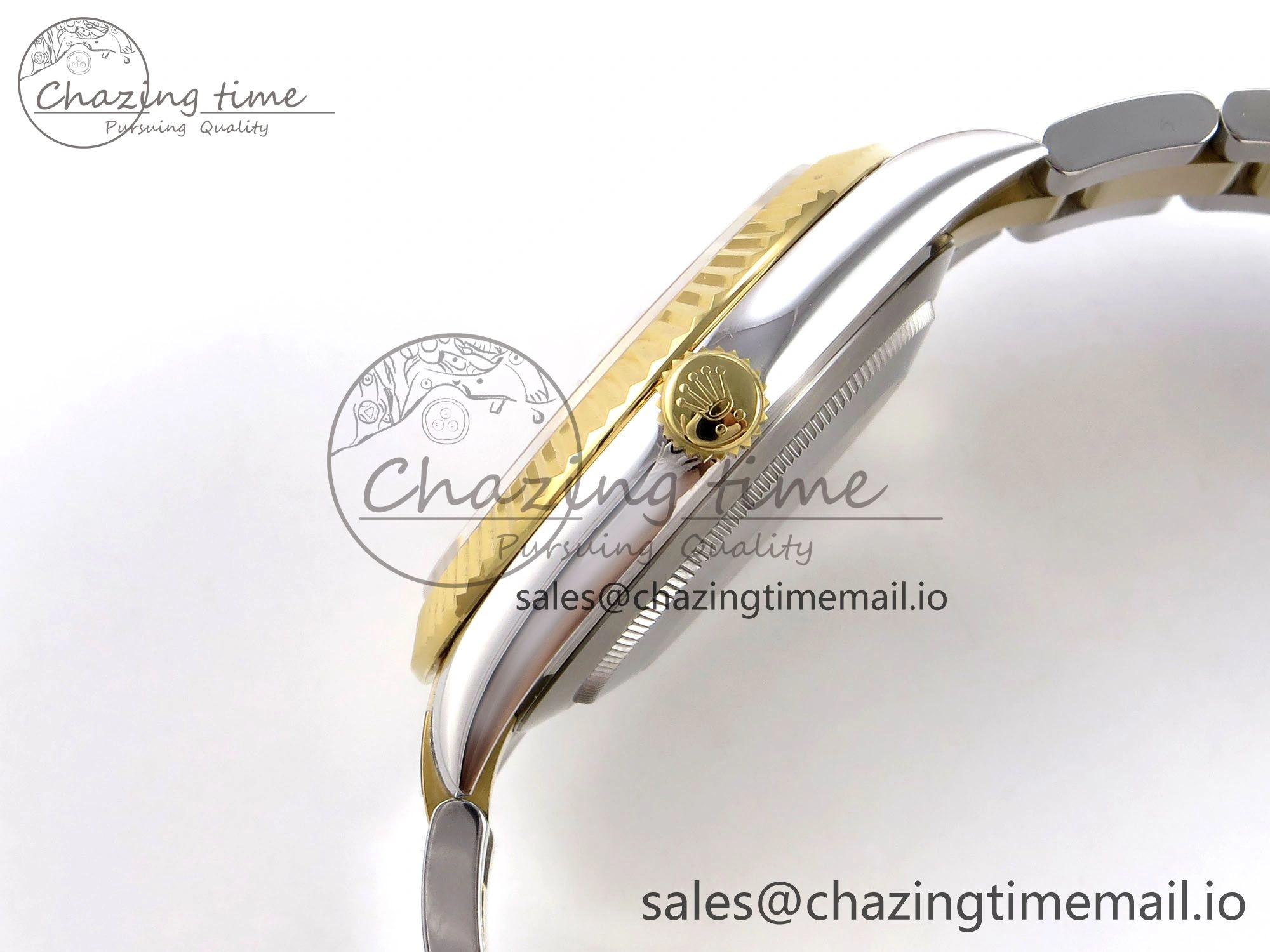 Youthful DateJust 41 SS YG ARF 1:1 Best Edition 904L Steel YG Textured Stick Dial on Oyster Bracelet SH 1258