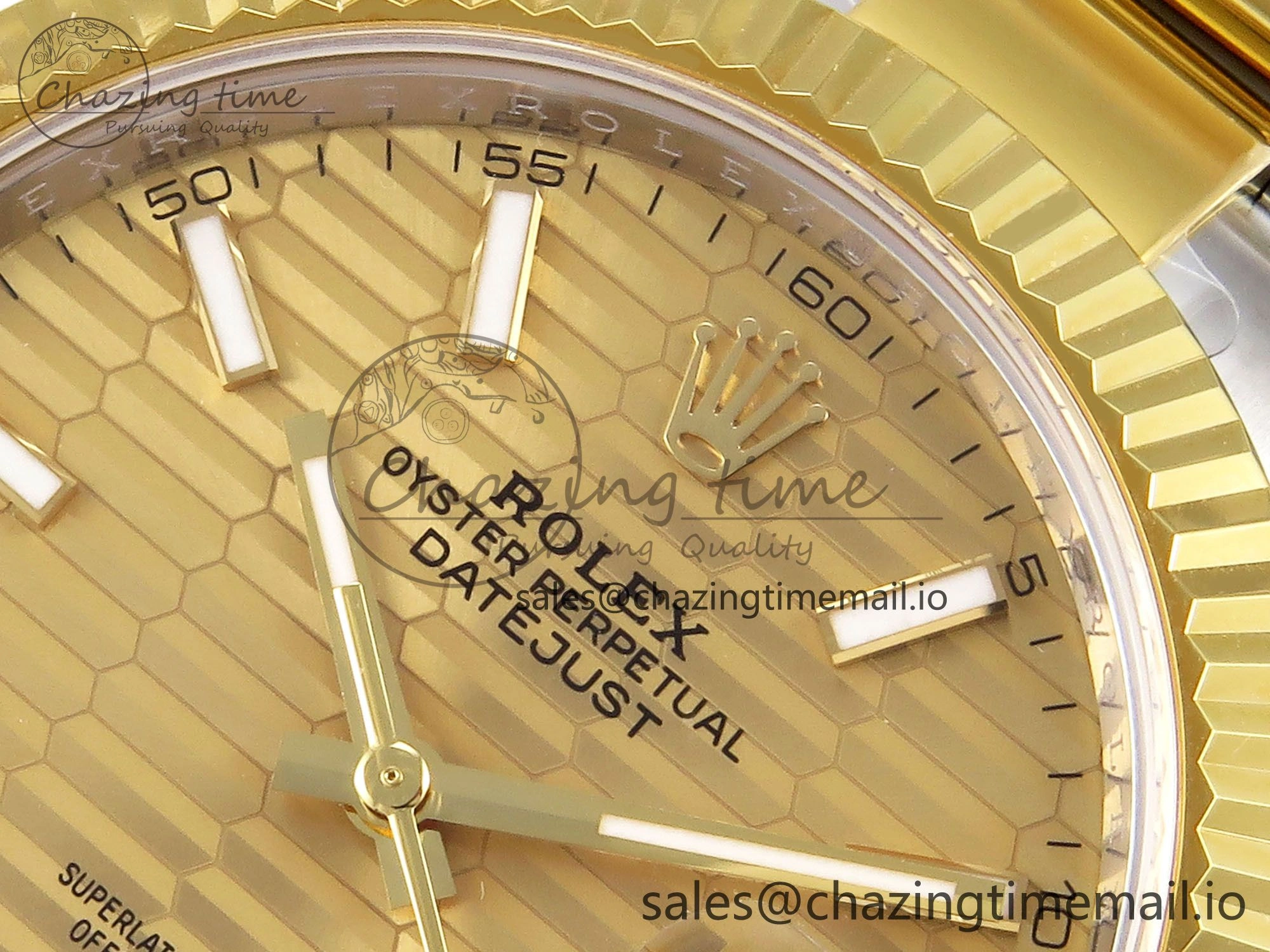 Youthful DateJust 41 SS YG ARF 1:1 Best Edition 904L Steel YG Textured Stick Dial on Oyster Bracelet SH 1258