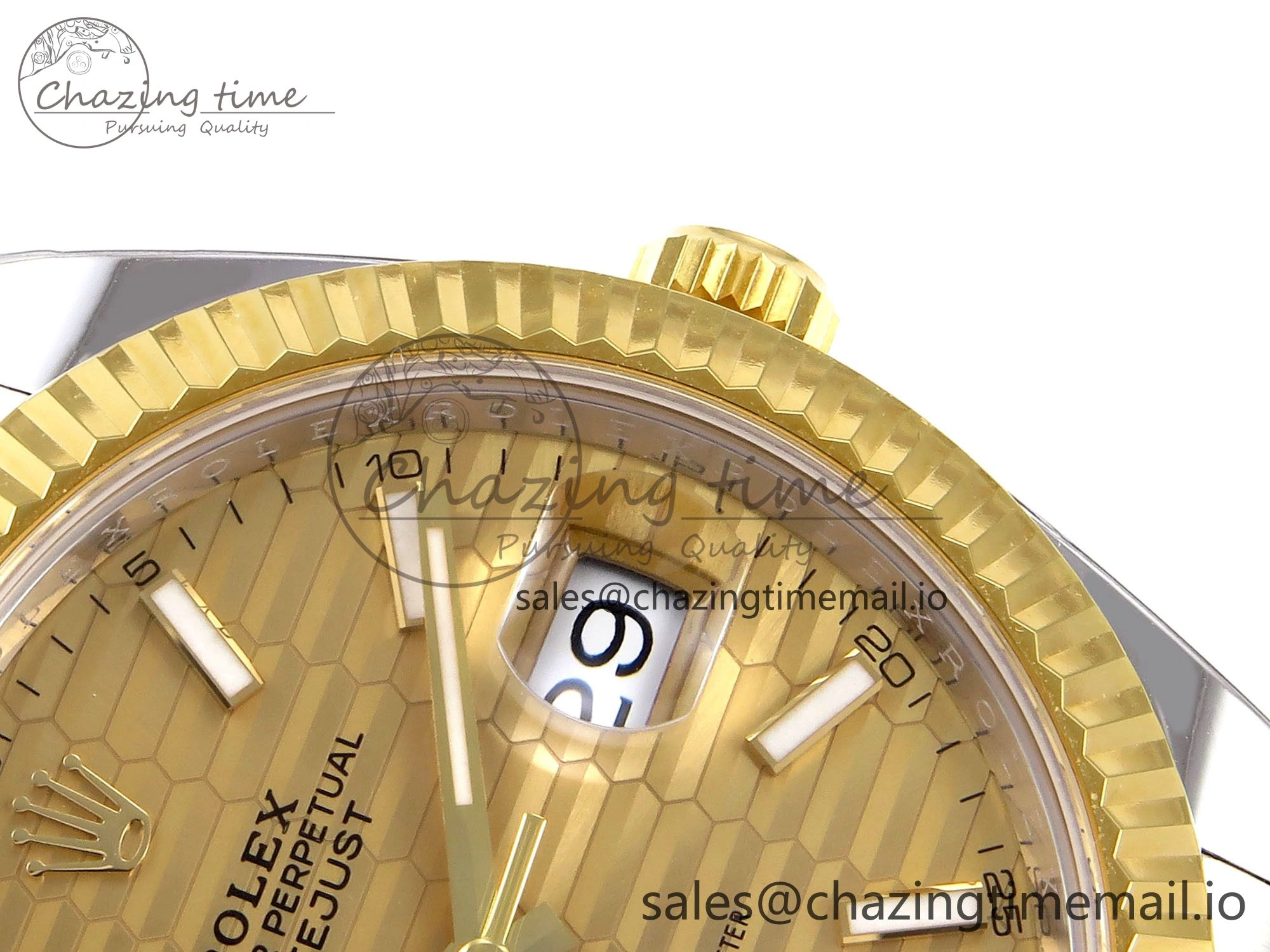 Youthful DateJust 41 SS YG ARF 1:1 Best Edition 904L Steel YG Textured Stick Dial on Oyster Bracelet SH 1258