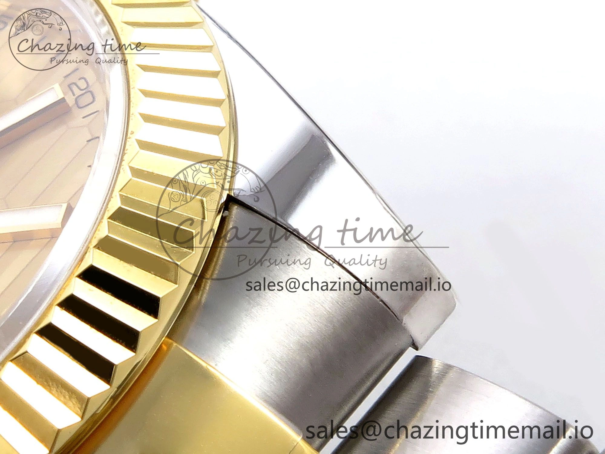 Youthful DateJust 41 SS YG ARF 1:1 Best Edition 904L Steel YG Textured Stick Dial on Oyster Bracelet SH 1258