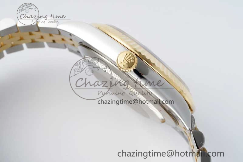 Breathable DateJust 41 SS YG JDF 1:1 Best Edition 904L Steel Black Stick Dial on SS YG Jubilee Bracelet VR3235 V 2113
