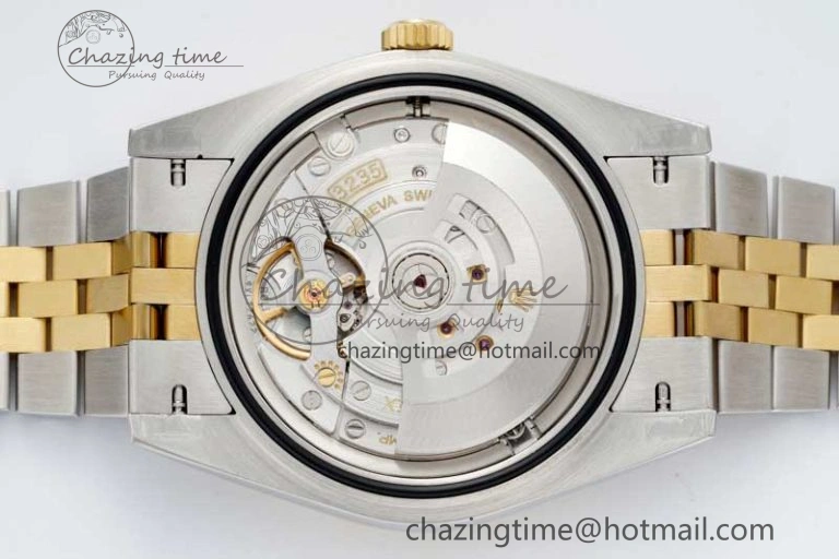 Breathable DateJust 41 SS YG JDF 1:1 Best Edition 904L Steel Black Stick Dial on SS YG Jubilee Bracelet VR3235 V 2113