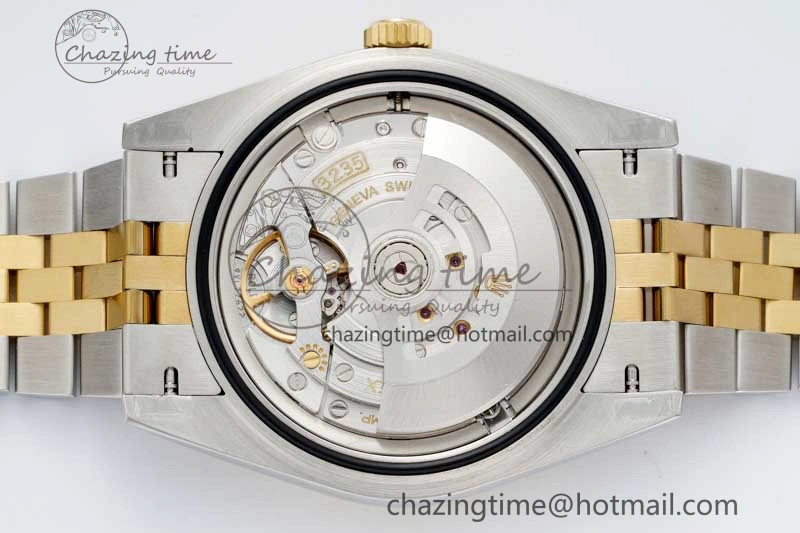 Breathable DateJust 41 SS YG JDF 1:1 Best Edition 904L Steel Black Stick Dial on SS YG Jubilee Bracelet VR3235 V 2113
