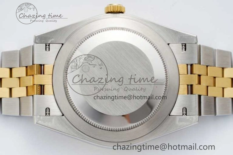 Breathable DateJust 41 SS YG JDF 1:1 Best Edition 904L Steel Black Stick Dial on SS YG Jubilee Bracelet VR3235 V 2113