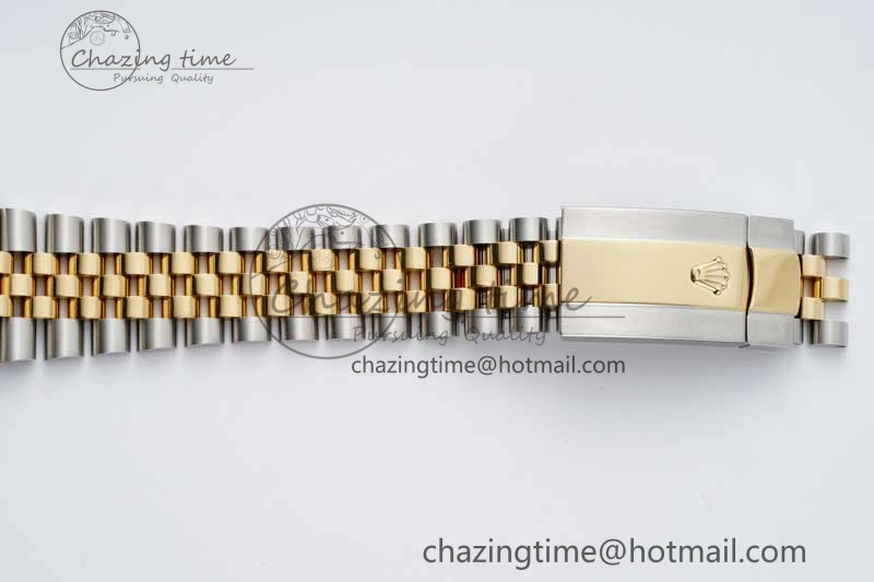 Breathable DateJust 41 SS YG JDF 1:1 Best Edition 904L Steel Black Stick Dial on SS YG Jubilee Bracelet VR3235 V 2113
