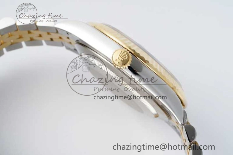 TravelReady DateJust 41 SS YG JDF 1:1 Best Edition 904L Steel YG Stick Dial on SS YG Jubilee Bracelet VR3235 V 2112