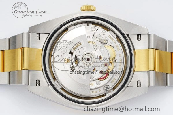 OnTrend DateJust 41 SS YG Polished Bezel KING 1:1 Best Edition 904L Steel Black Dial on Oyster Bracelet VR 2229