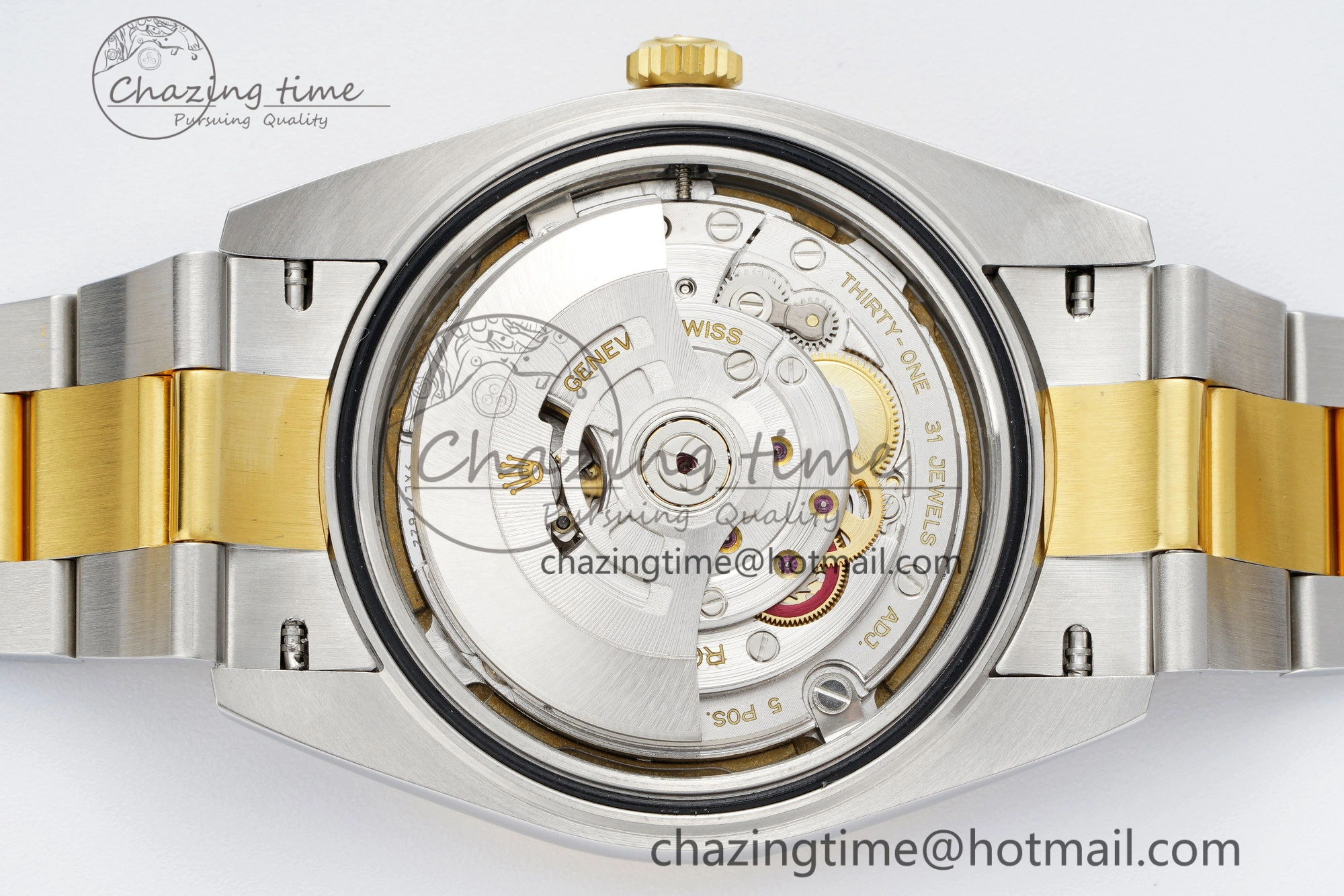 OnTrend DateJust 41 SS YG Polished Bezel KING 1:1 Best Edition 904L Steel Black Dial on Oyster Bracelet VR 2229