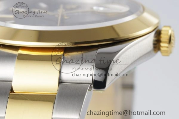 OnTrend DateJust 41 SS YG Polished Bezel KING 1:1 Best Edition 904L Steel Black Dial on Oyster Bracelet VR 2229
