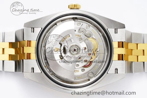 DateJust 41 SS YG Polished Bezel KING 1:1 Best Edition 904L Steel Gray Dial Green Roman on Jubilee Bracelet VR OnTrend 2225