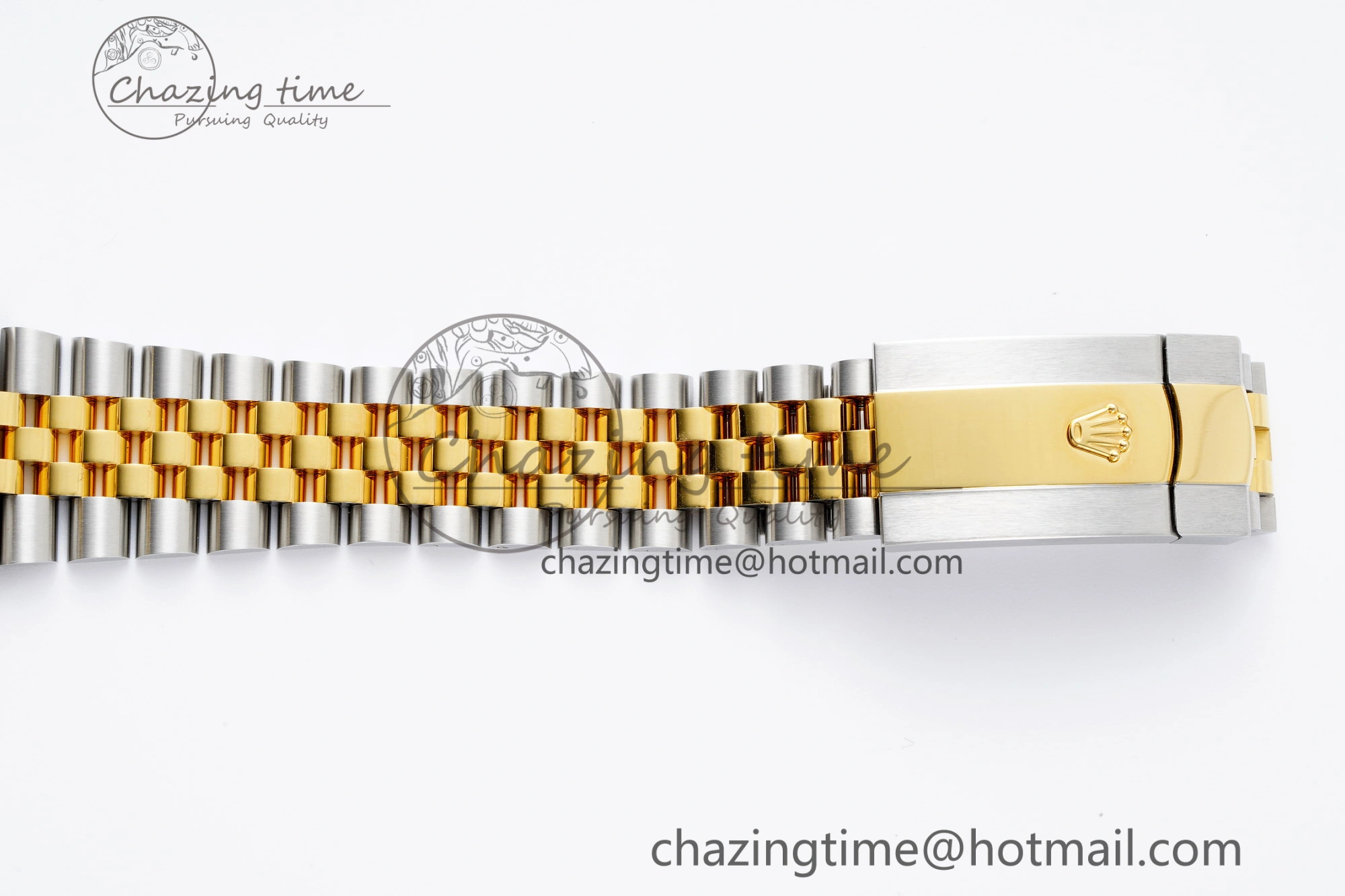 DateJust 41 SS YG Polished Bezel KING 1:1 Best Edition 904L Steel Gray Dial Green Roman on Jubilee Bracelet VR OnTrend 2225