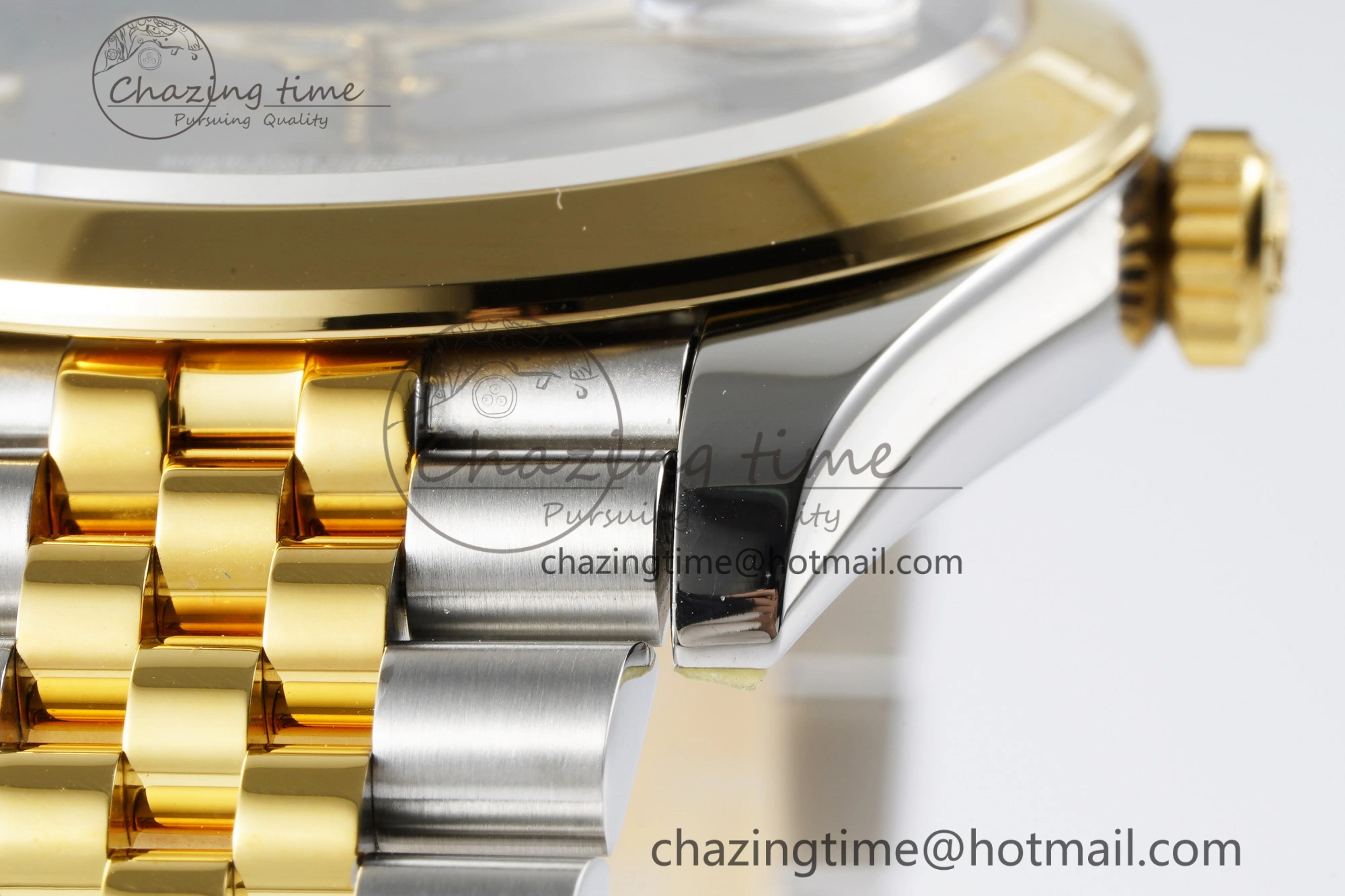 DateJust 41 SS YG Polished Bezel KING 1:1 Best Edition 904L Steel Gray Dial Green Roman on Jubilee Bracelet VR OnTrend 2225