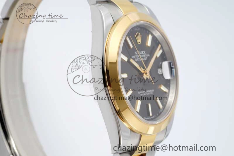 SmartChoice DateJust 41 SS YG Polished Bezel KING 1:1 Best Edition 904L Steel Gray Dial on Oyster Bracelet VR 2227