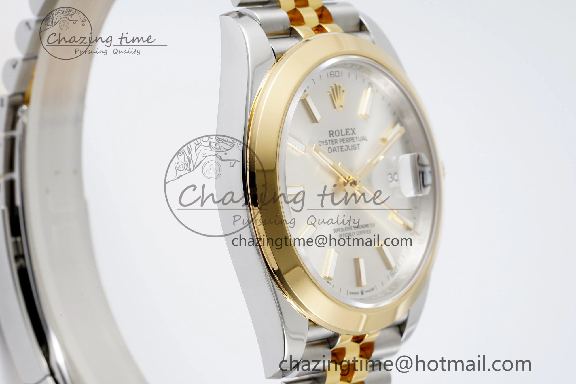 DateJust 41 SS YG Polished Bezel KING 1:1 Best Edition 904L Steel Silver Dial on Jubilee Bracelet VR Reliable 2224