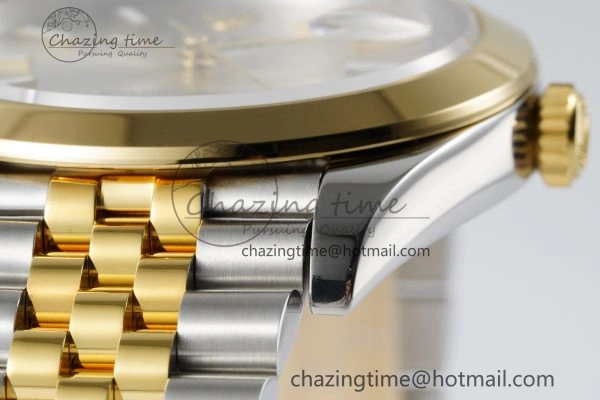 DateJust 41 SS YG Polished Bezel KING 1:1 Best Edition 904L Steel Silver Dial on Jubilee Bracelet VR Reliable 2224
