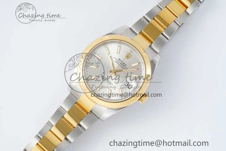 DateJust 41 SS YG Polished Bezel KING 1:1 Best Edition 904L Steel Silver Dial on Oyster Bracelet VR TimelessDesign 2226