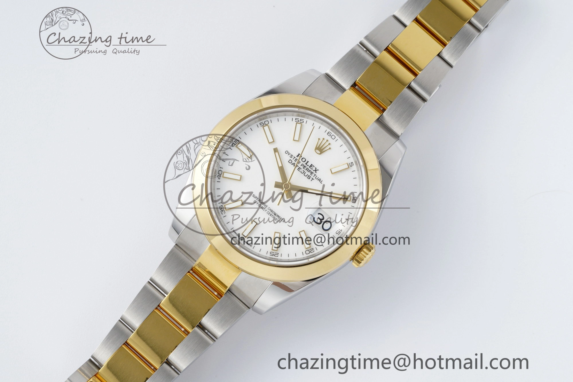 Effortless DateJust 41 SS YG Polished Bezel KING 1:1 Best Edition 904L Steel White Dial on Oyster Bracelet VR 2231