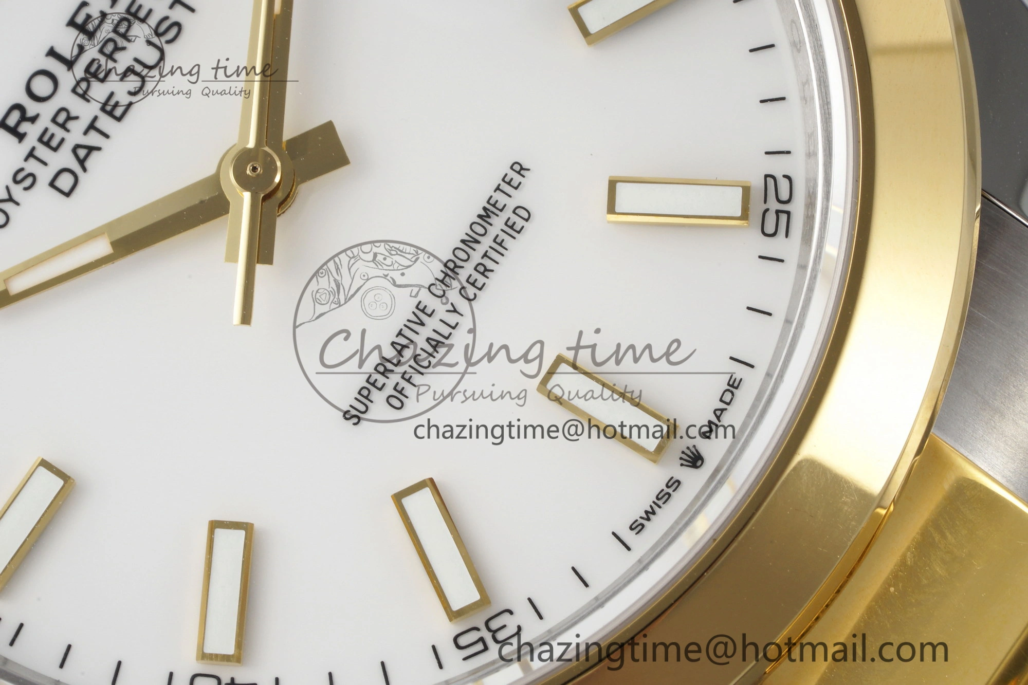 Effortless DateJust 41 SS YG Polished Bezel KING 1:1 Best Edition 904L Steel White Dial on Oyster Bracelet VR 2231