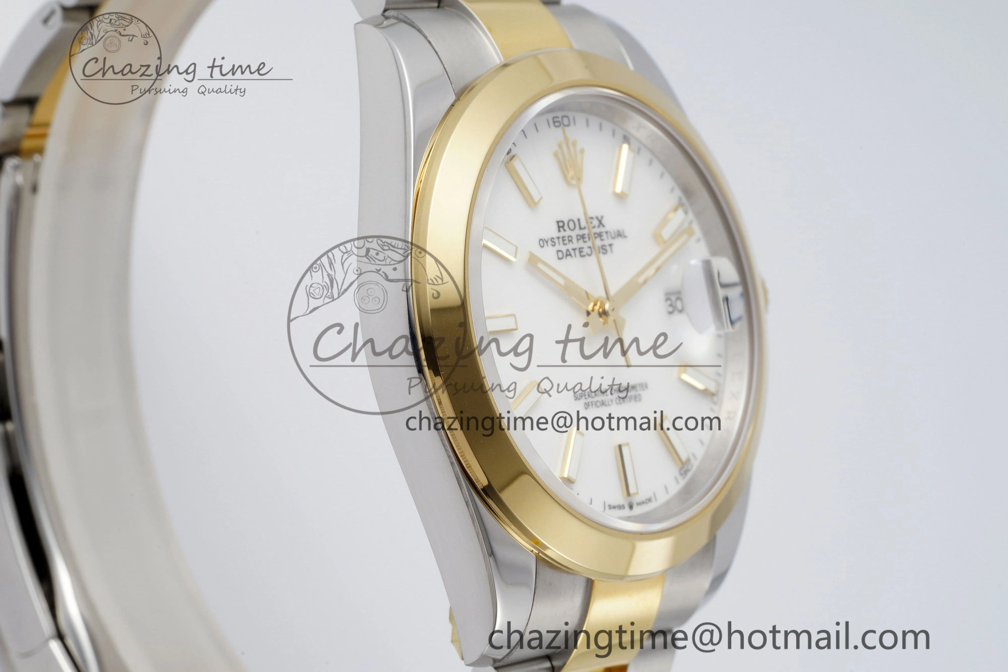 Effortless DateJust 41 SS YG Polished Bezel KING 1:1 Best Edition 904L Steel White Dial on Oyster Bracelet VR 2231