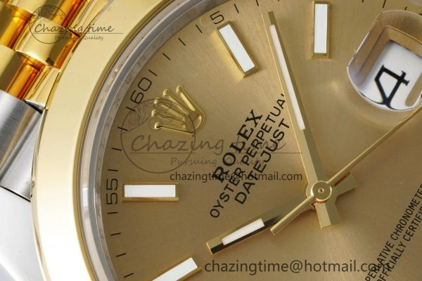 Thermal DateJust 41 SS YG Polished Bezel KING 1:1 Best Edition 904L Steel YG Dial on Jubilee Bracelet VR 2221
