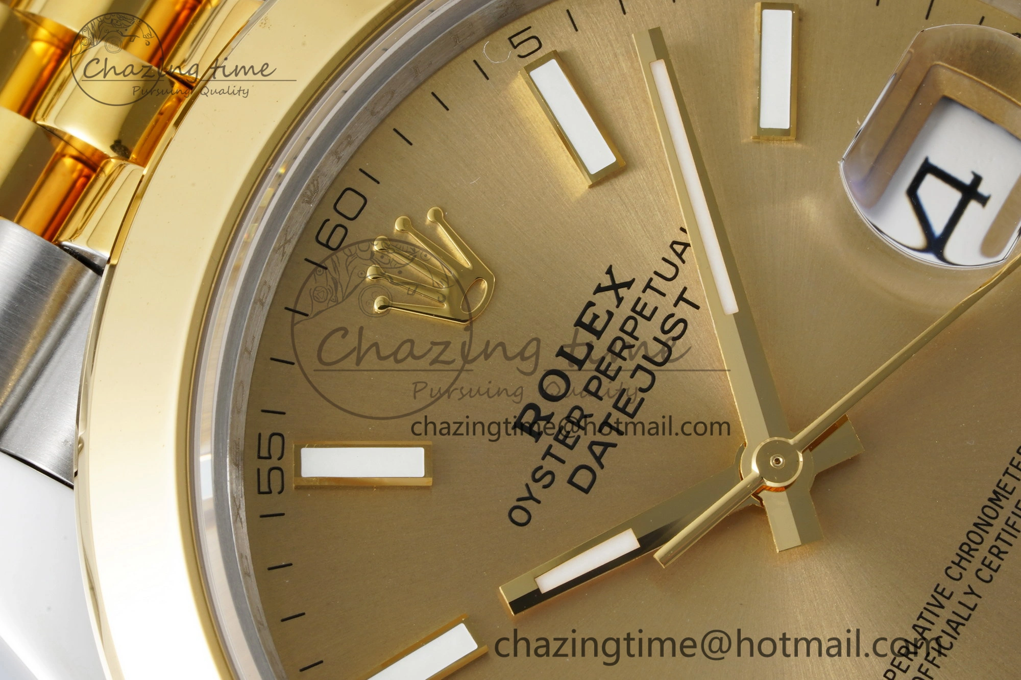 Thermal DateJust 41 SS YG Polished Bezel KING 1:1 Best Edition 904L Steel YG Dial on Jubilee Bracelet VR 2221
