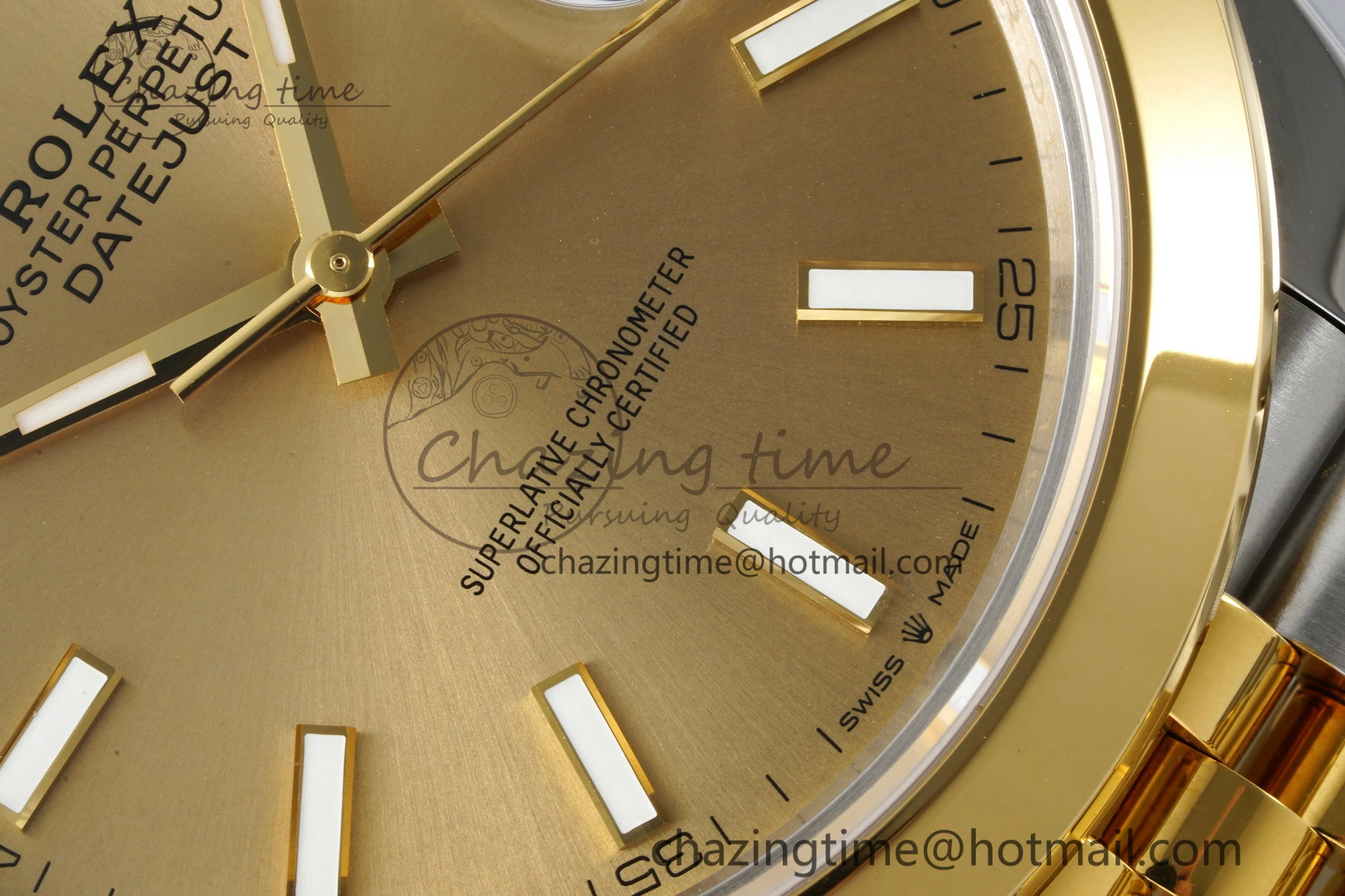 Thermal DateJust 41 SS YG Polished Bezel KING 1:1 Best Edition 904L Steel YG Dial on Jubilee Bracelet VR 2221