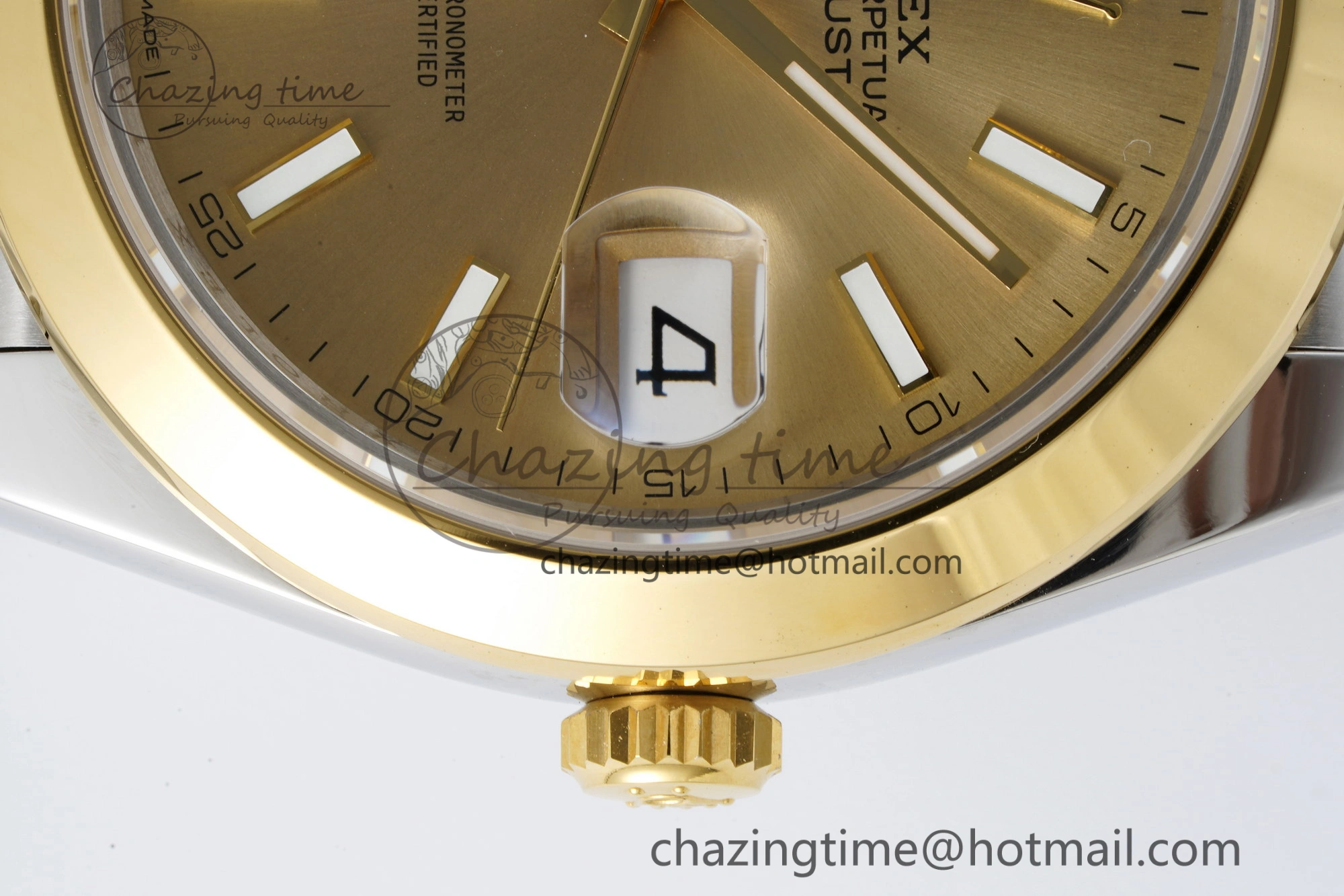 Thermal DateJust 41 SS YG Polished Bezel KING 1:1 Best Edition 904L Steel YG Dial on Jubilee Bracelet VR 2221