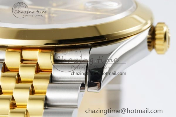 Thermal DateJust 41 SS YG Polished Bezel KING 1:1 Best Edition 904L Steel YG Dial on Jubilee Bracelet VR 2221