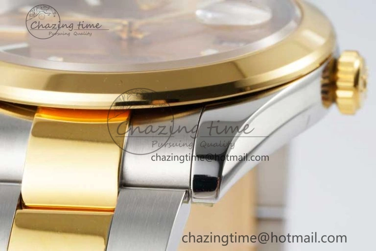 DateJust 41 SS YG Polished Bezel KING 1:1 Best Edition 904L Steel YG Dial on Oyster Bracelet VR Effortless 2228