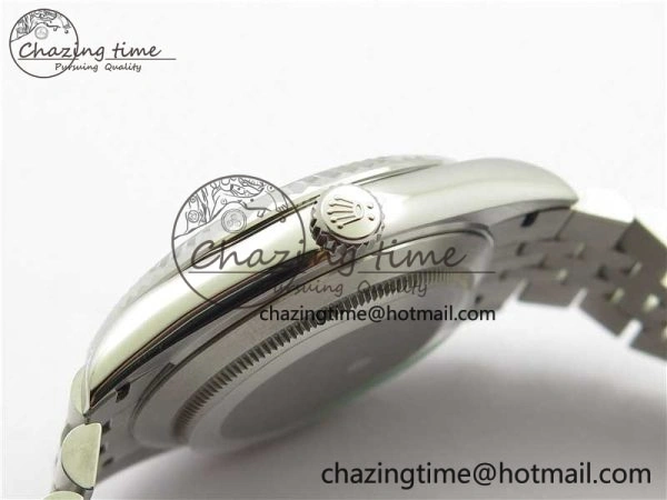 Minimalist DateJust 41MM 126334 904L SS VRF 1:1 Best Edition Black Dial Roman Markers on SS Jubilee Bracelet A 2899