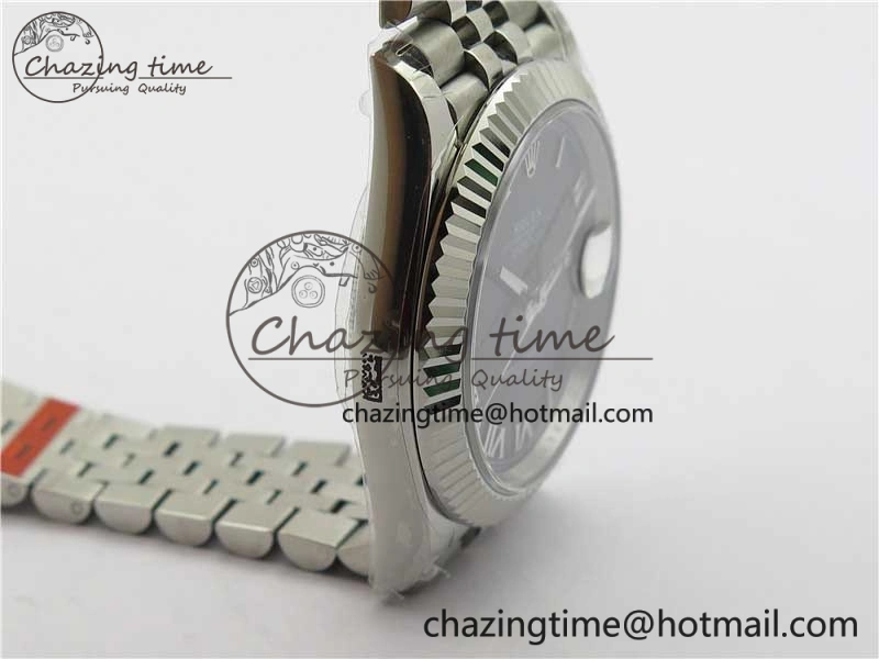 Minimalist DateJust 41MM 126334 904L SS VRF 1:1 Best Edition Black Dial Roman Markers on SS Jubilee Bracelet A 2899