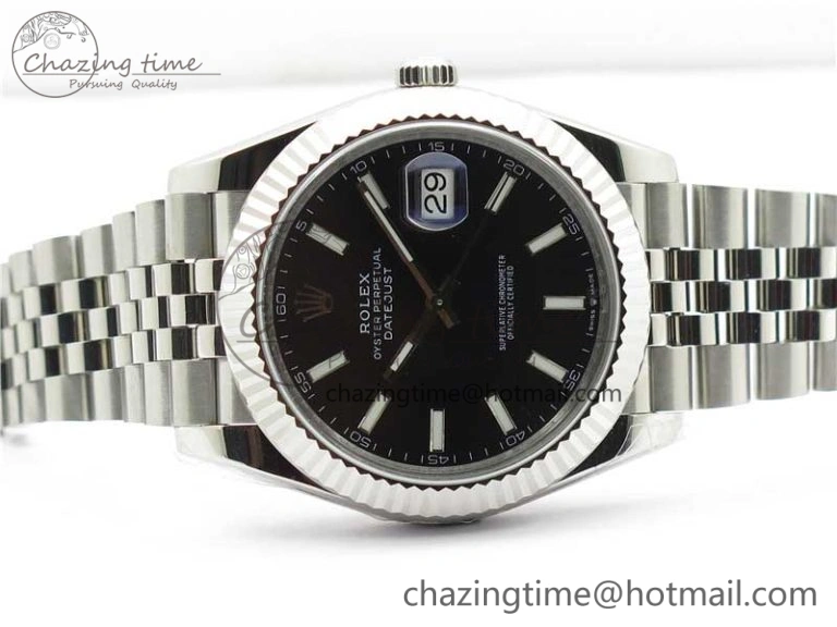 DateJust 41MM 126334 904L SS VRF 1:1 Best Edition Black Dial Stick Markers on SS Jubilee Bracelet A ModernLook 2901
