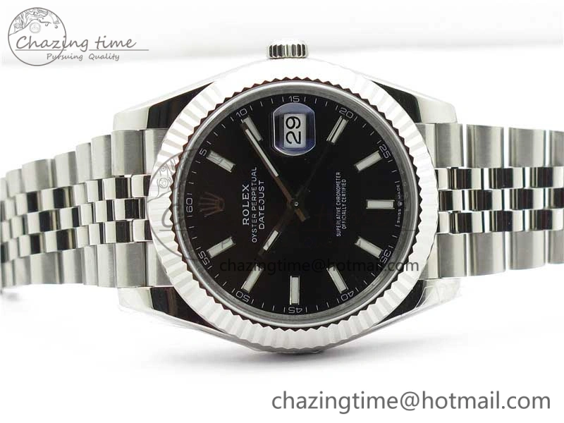DateJust 41MM 126334 904L SS VRF 1:1 Best Edition Black Dial Stick Markers on SS Jubilee Bracelet A ModernLook 2901