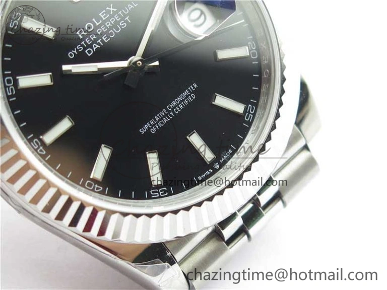 DateJust 41MM 126334 904L SS VRF 1:1 Best Edition Black Dial Stick Markers on SS Jubilee Bracelet A ModernLook 2901