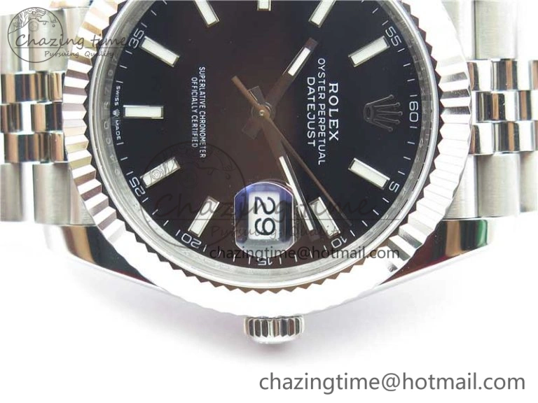 DateJust 41MM 126334 904L SS VRF 1:1 Best Edition Black Dial Stick Markers on SS Jubilee Bracelet A ModernLook 2901