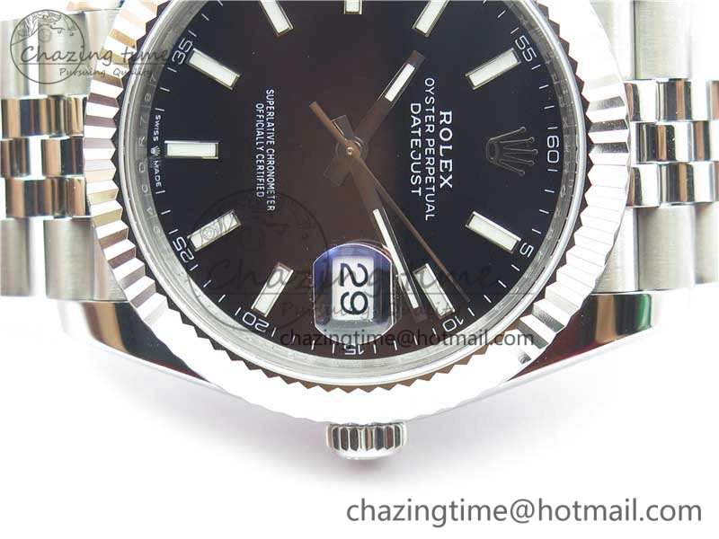 DateJust 41MM 126334 904L SS VRF 1:1 Best Edition Black Dial Stick Markers on SS Jubilee Bracelet A ModernLook 2901