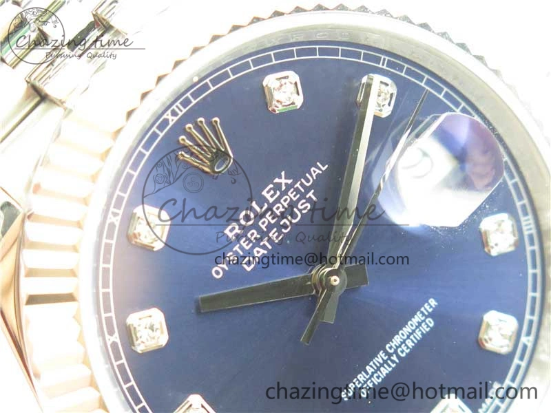 DateJust 41MM 126334 904L SS VRF 1:1 Best Edition Blue Dial Crystals Markers on SS Jubilee Bracelet A Thermal 2906