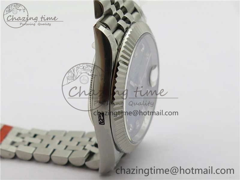 DateJust 41MM 126334 904L SS VRF 1:1 Best Edition Blue Dial Crystals Markers on SS Jubilee Bracelet A Thermal 2906