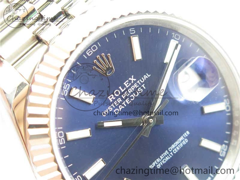 FastDry DateJust 41MM 126334 904L SS VRF 1:1 Best Edition Blue Dial Stick Markers on SS Jubilee Bracelet A 2903