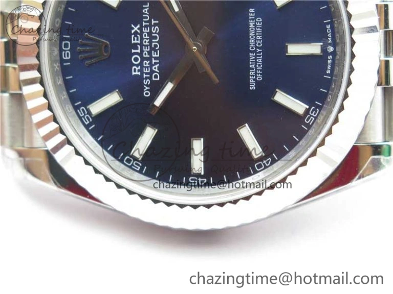 FastDry DateJust 41MM 126334 904L SS VRF 1:1 Best Edition Blue Dial Stick Markers on SS Jubilee Bracelet A 2903