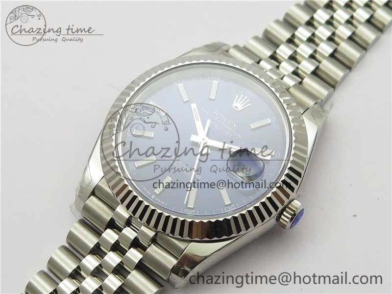 FastDry DateJust 41MM 126334 904L SS VRF 1:1 Best Edition Blue Dial Stick Markers on SS Jubilee Bracelet A 2903