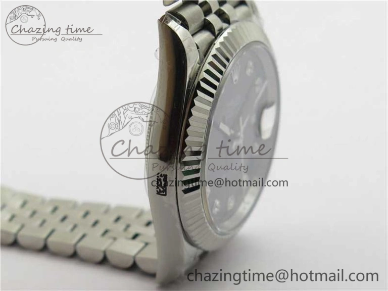 DateJust 41MM 126334 904L SS VRF 1:1 Best Edition Gray Dial Crystals Markers on SS Jubilee Bracelet A Practical 2904