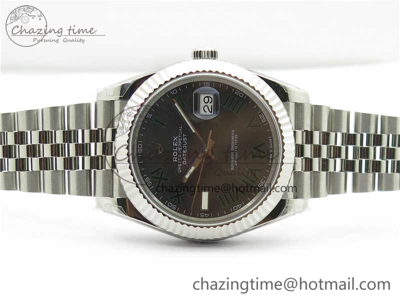 UrbanChic DateJust 41MM 126334 904L SS VRF 1:1 Best Edition Gray Dial Roman Markers on SS Jubilee Bracelet A 2908