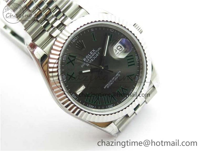 UrbanChic DateJust 41MM 126334 904L SS VRF 1:1 Best Edition Gray Dial Roman Markers on SS Jubilee Bracelet A 2908