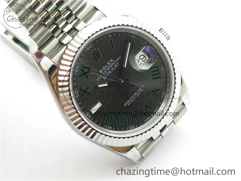UrbanChic DateJust 41MM 126334 904L SS VRF 1:1 Best Edition Gray Dial Roman Markers on SS Jubilee Bracelet A 2908